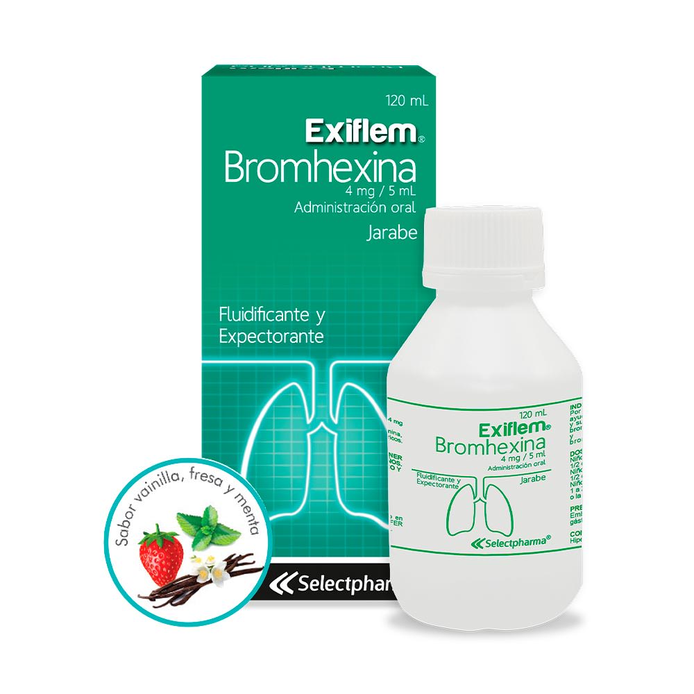 Exiflem Bromexina 4mg/5ml Jarabe 120ml 