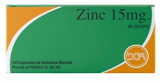 [101] Zinc 15mg Cápsulas Conamep DGM 