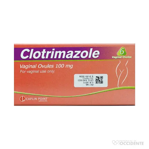 [134] Clotrimazol x6 Óvulos Vaginales 100mg Caplin 